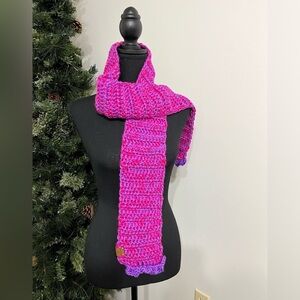 NWT Knana Knots Scarf and Headband Ear Warmers, Hot Pink and Purple